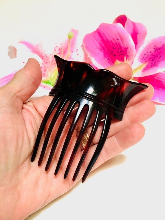 Translucent Shell Hair Comb Small Antique | Fine … - image 10