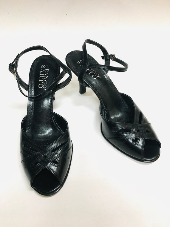 Peep Toe Shoes Franco Sarto Vintage New | Peek A … - image 3