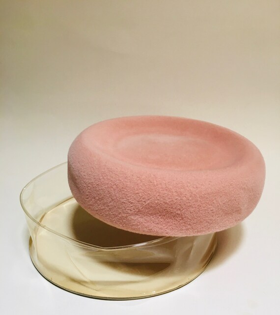 Classic 50s Mushroom Hat | Kerrybrooke Beret Pink… - image 4