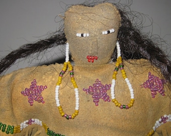 Beaded Vintage Native American Doll Circa Late 19th/Early 20th Century ~ Material Culture ~ Self Reflection ~ Of Moon & Earth