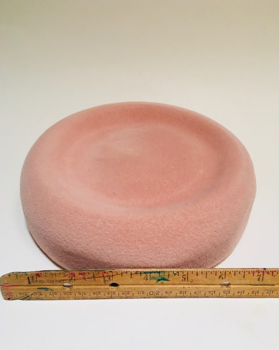 Classic 50s Mushroom Hat | Kerrybrooke Beret Pink… - image 3