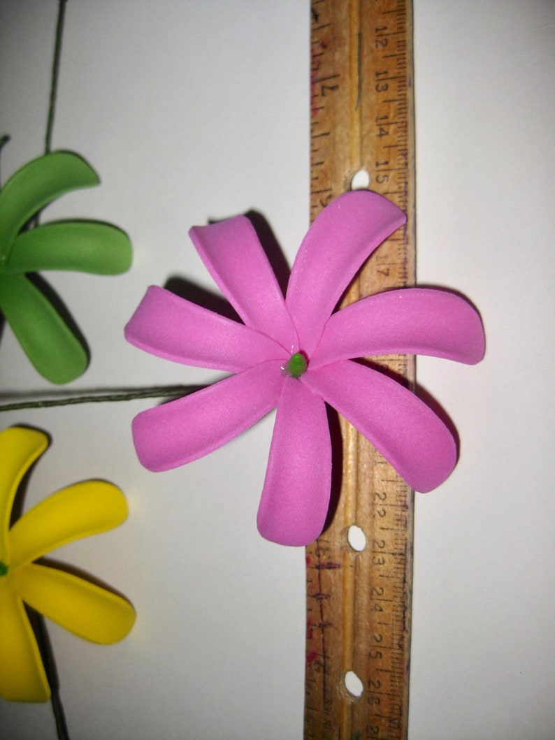 Tiare Flower Colorful Foam Flower 5 Piece Collection Etsy