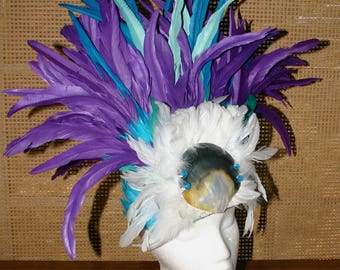 Tahitian Headdress Made To Order Cooling Colors For Hot Dancers