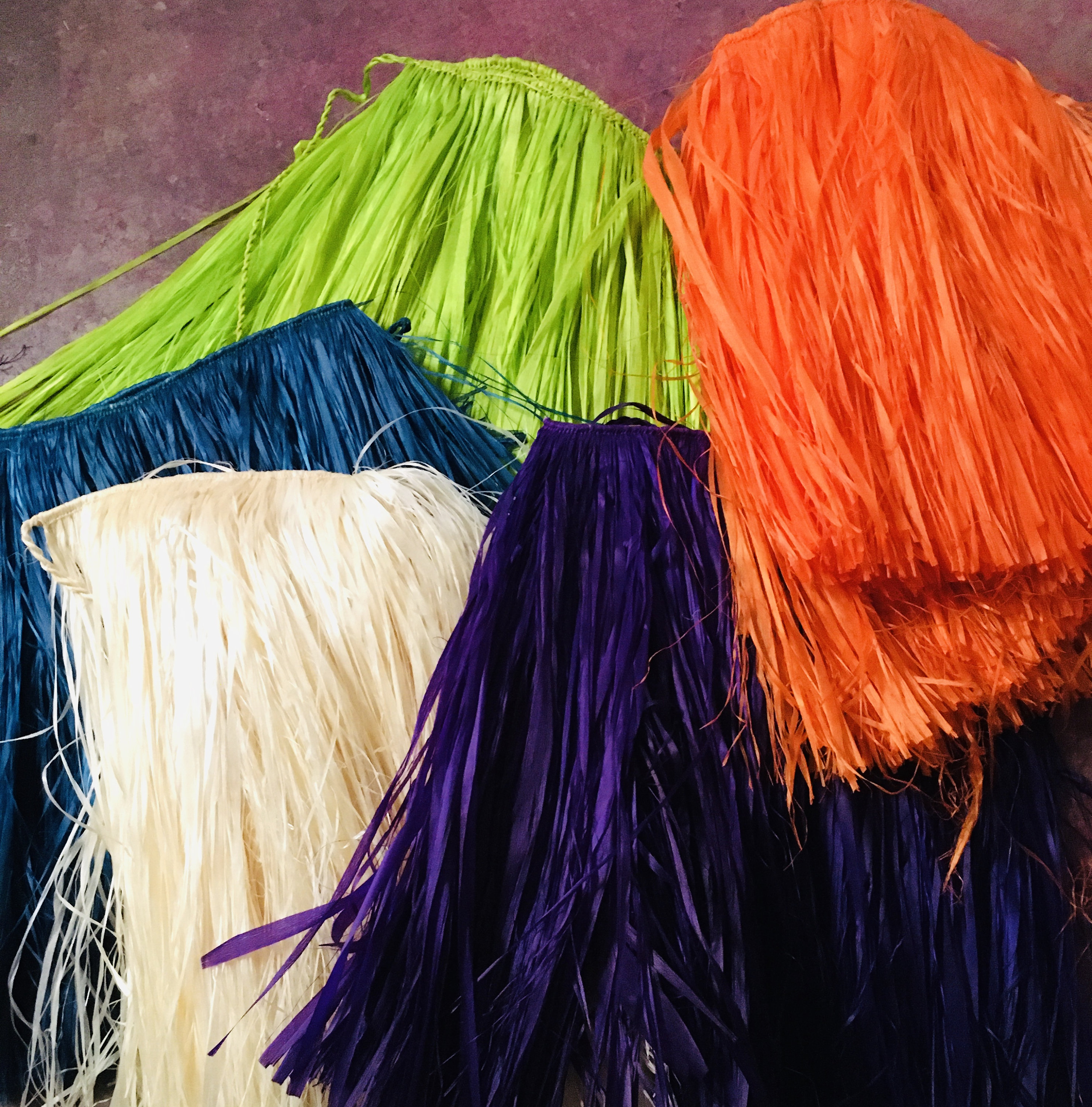 Rainbow raffia skirt hotsell
