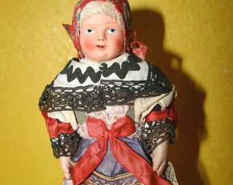 Little Moravian Vintage Doll Sweet Gift