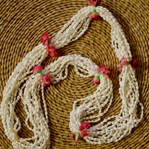 Natural White Nassa Shell Lei 12 Strands With Their Own Little Storage Pouch image 3