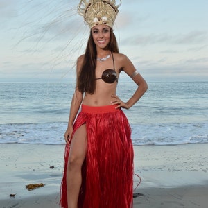 More For The Closet ~ The Tahitian Hau Fiber Skirt ~ Ahu More Choose With Or Without Cloth Fabric Bands