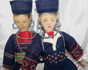 Rare Hmong Dolls Of French Indochina ~ Seng Lun & Supi