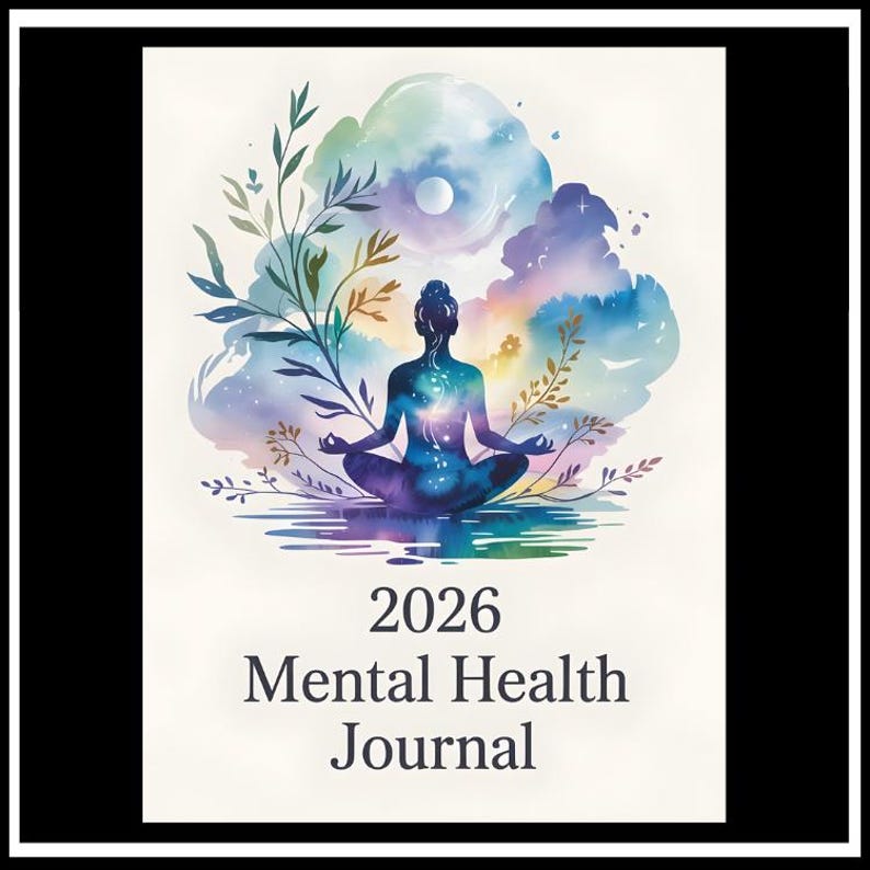 Mental Health Journal 2026 Canva Template, Fully Editable, Mood Tracker ...