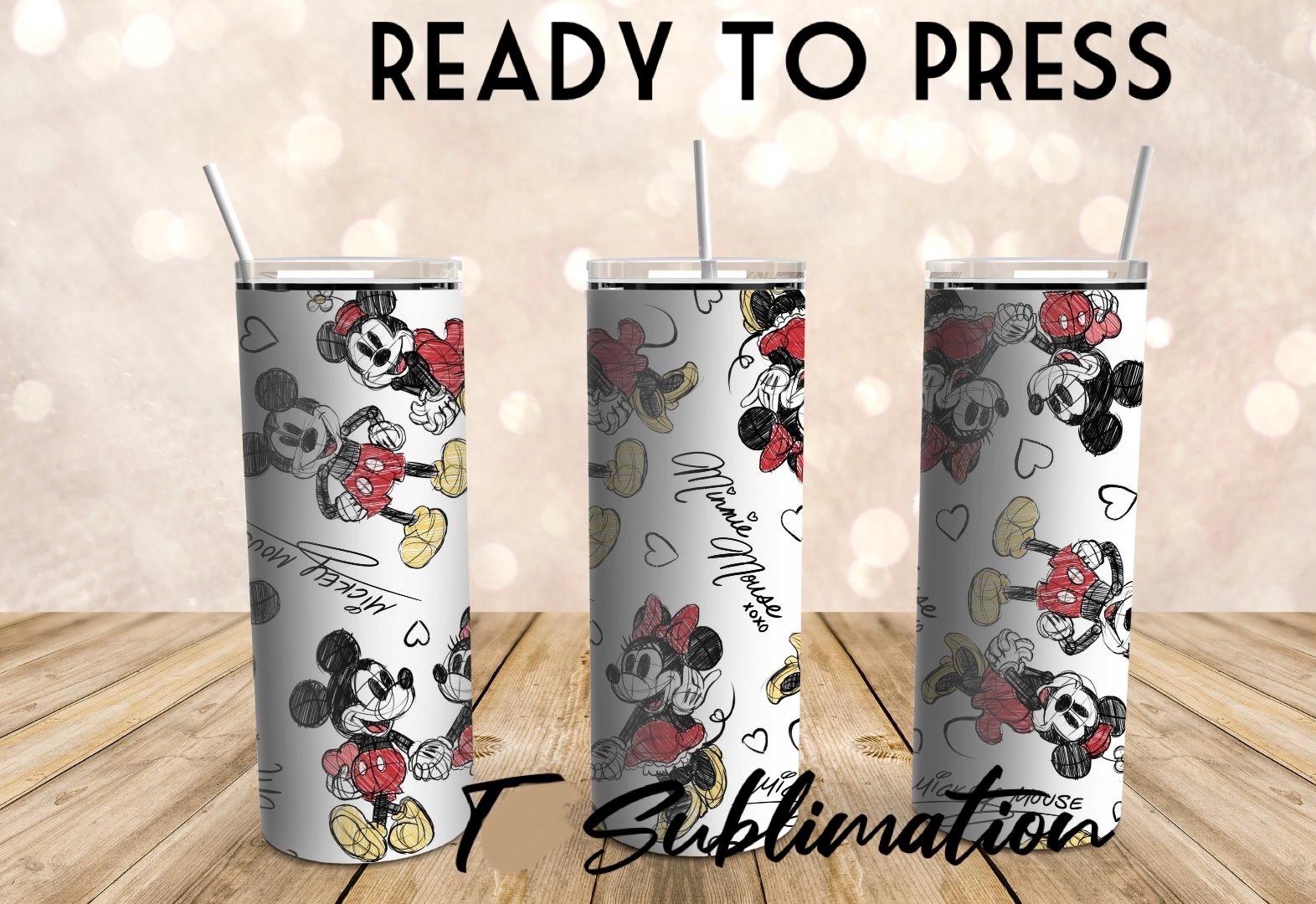 Wrap classic mouse ears, ready to press, sublimation transfer, tumbler, 12oz, 20oz, print out, adult, kids, men, women, mom