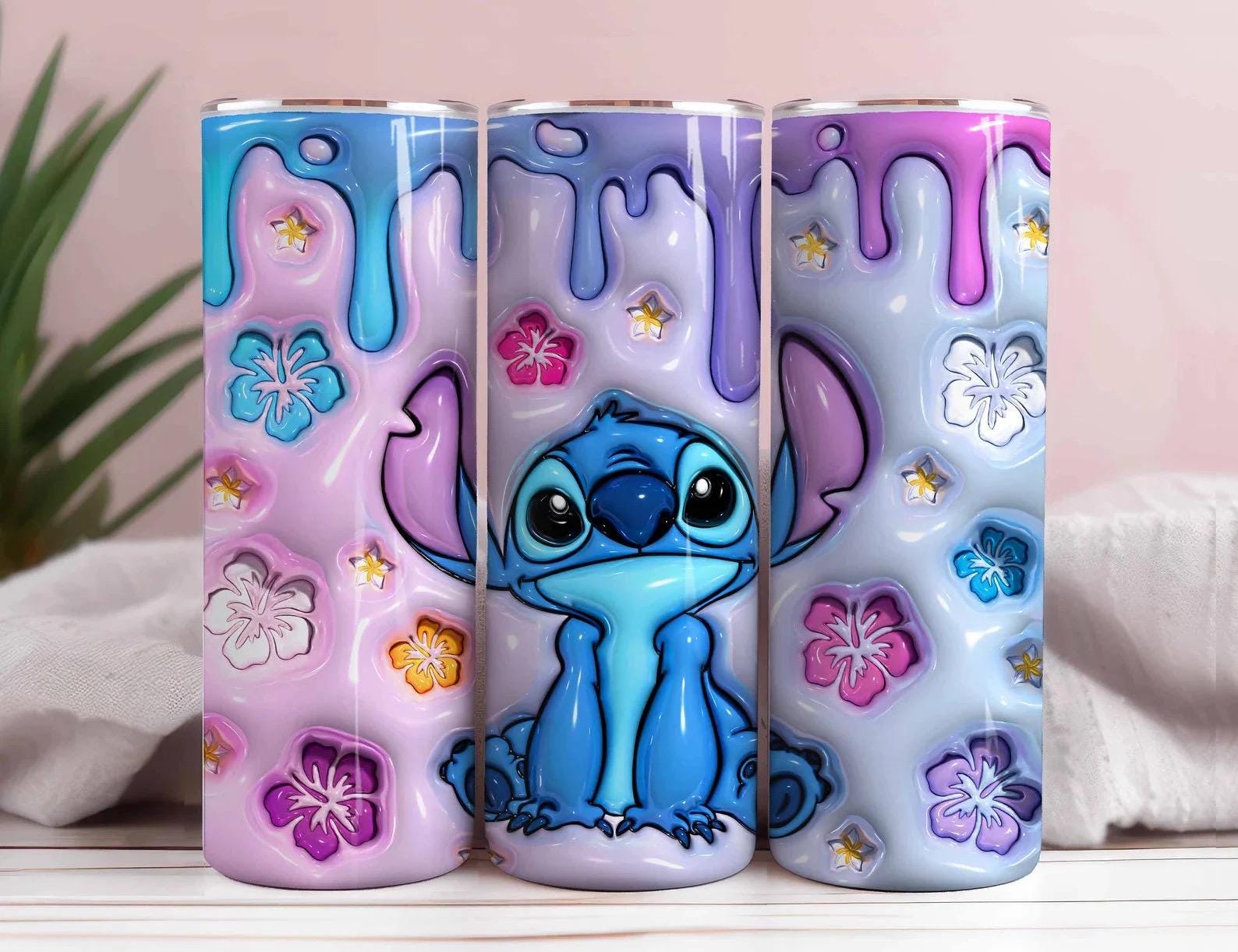 Wrap 3d puff drip blue alien, inflated, ready to press, sublimation transfer, tumbler, 12oz, 20oz, print out, adult, kids, men, women