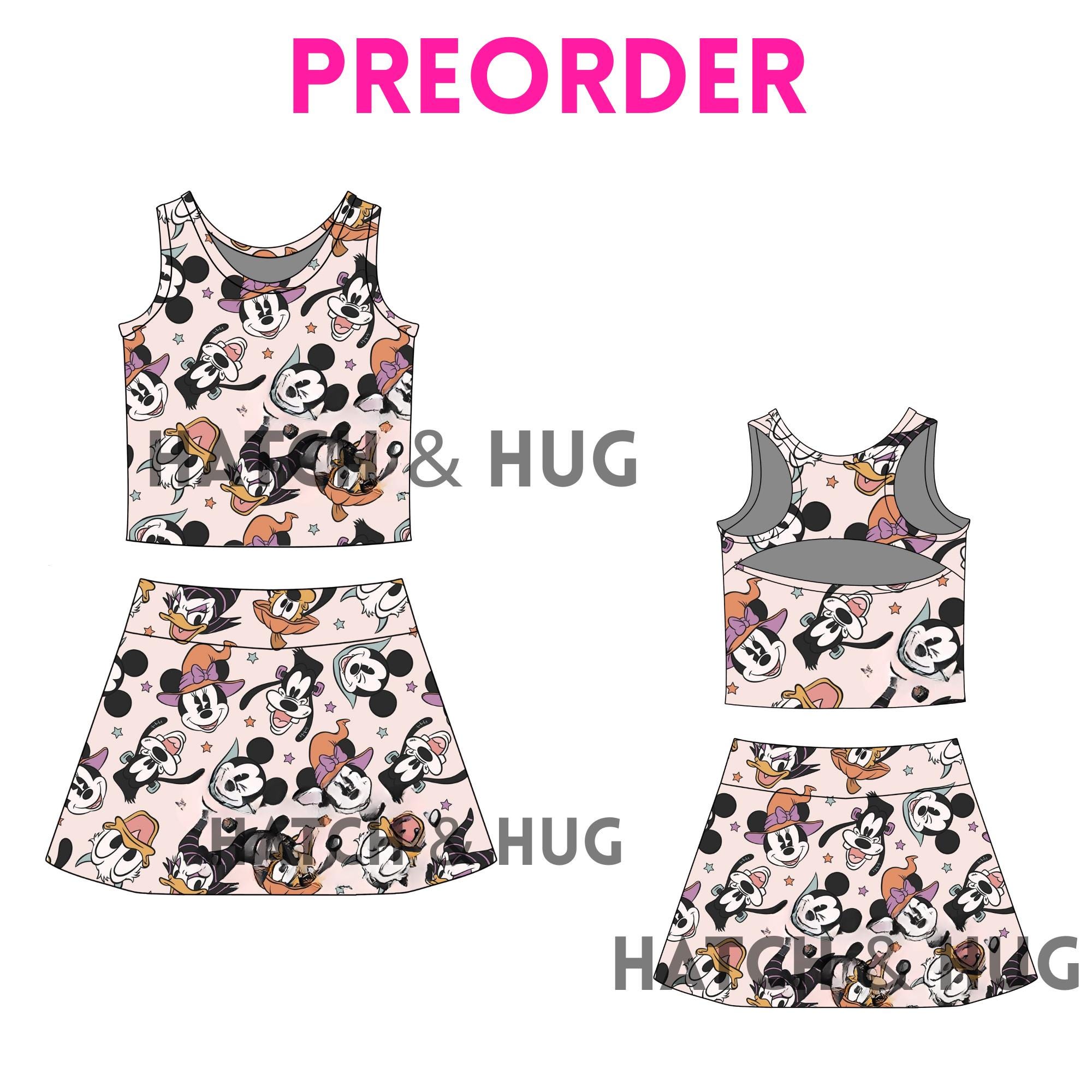 Halloween park mouse ears girls skort set, Fall athletic skort, kids clothing, baby, toddler, teen