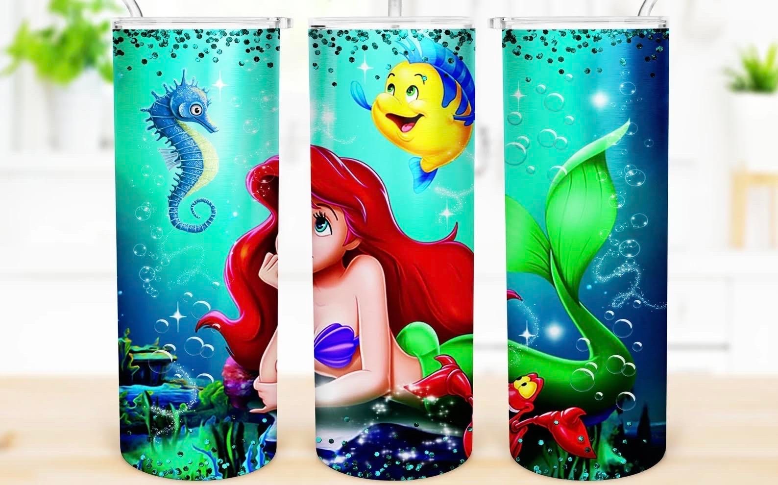 Wrap Princess mermaid, ready to press, sublimation transfer, tumbler, 12oz, 20oz, print out, adult, kids, men, women, mom, coffee