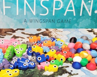 Finspan Rainbow Fish and Egg Pieces Tokens