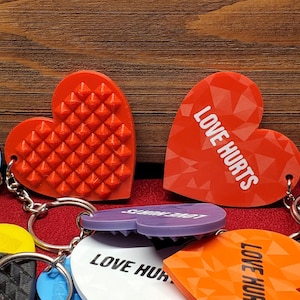 Pain Stimulation Spiky Keychain Love Hurts