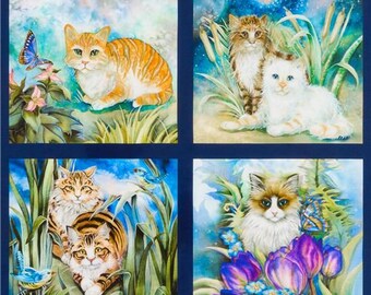 Cat fabric panel | Etsy