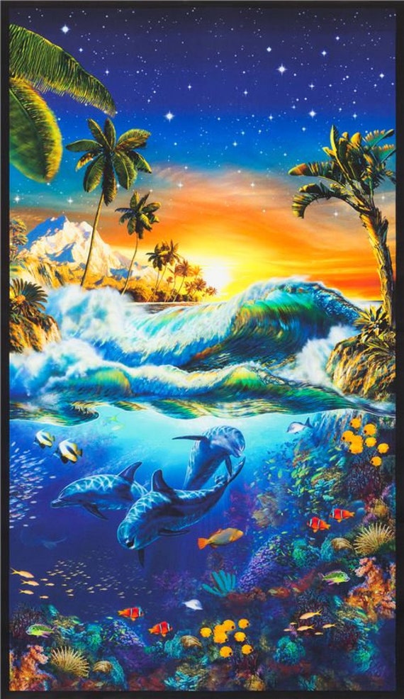 Robert Kaufman Tela de algodón con Panel de Osos y zorritos Hogar y