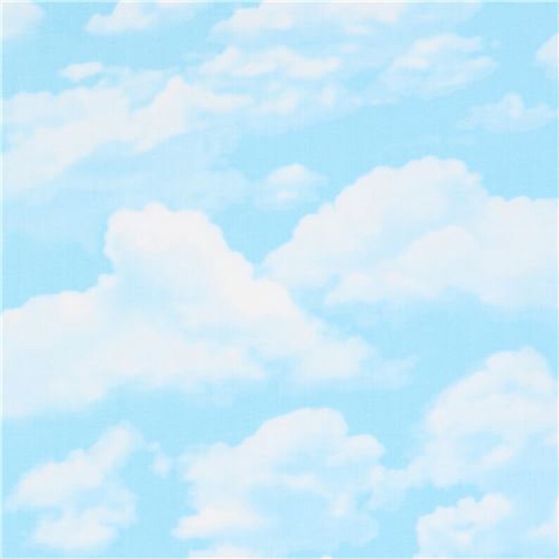 217416 Light Blue Sky Cloud Fabric by Timeless Treasures Etsy
