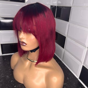 Rosy bang wig