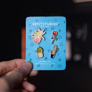 Plants Bundle Pins | Funny Lapel Pin | Enamel Pin | Unique Gifts | Pin Badge | Cute Brooch