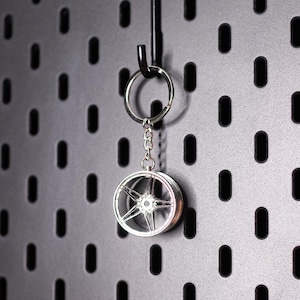 Rim Wheels Keychain | Car Guy Keytags | Automotive Collection | Cute & Fun Gifts