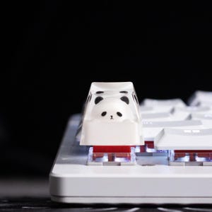 Panda Harz Artisan Keycap | Benutzerdefinierte Tastenkappe | Gaming Tastenkappe | Ersatz-Schlüsselkappe | Lustiges Geschenk | Cherry MX Tastenkappe