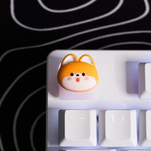 Corgis Acryl Artisan Keycap | Benutzerdefinierte Tastenkappe | Gaming Tastenkappe | Ersatz-Schlüsselkappe | Lustiges Geschenk | Cherry MX Tastenkappe