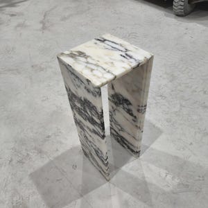 Ready To Ship , Calacatta Viola Marble Side Table , Marble Coffee Table, Marble End Table , Marble Handmade Tables,  Marble Plinth