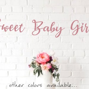Sweet Baby Girl Banner, Its a Girl! Baby Sprinkle, Baby Shower, Christening, Baptism, Welcome Baby Banner