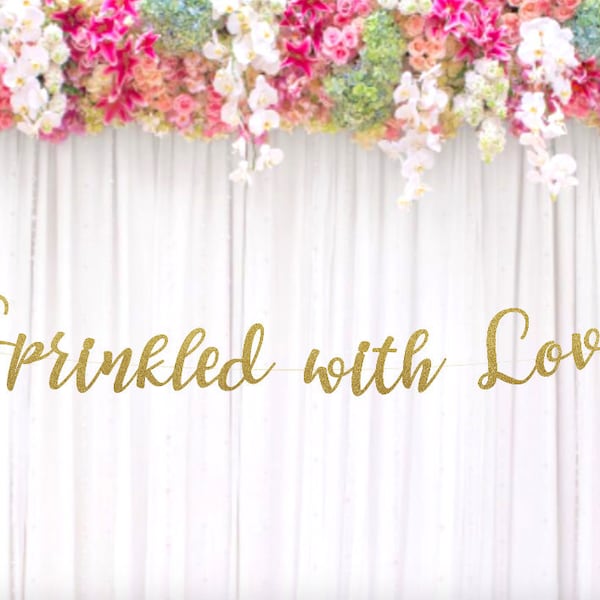 Baby Sprinkle, Sprinkled with Love Banner, Baby Sprinkle Decor, Baby Shower Banner, Baby Shower Decorations