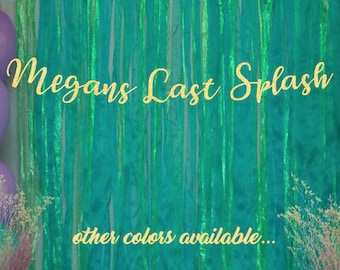 Last Splash Bachelorette Banner, Pool Party, Mermaid Bachelorette Party Decoration, Custom Name, Mermaid Wedding, Aloha Bride