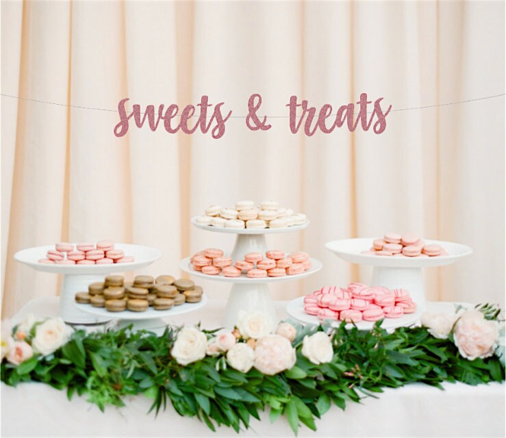 Sweets and Treats Banner Wedding Reception Dessert Table | Etsy