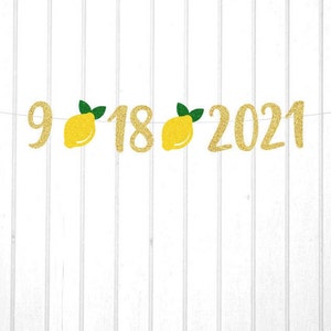 Main Squeeze Lemons Save the Date Banner, Engagement Party, Couples Bridal Shower, Bachelorette Party image 2