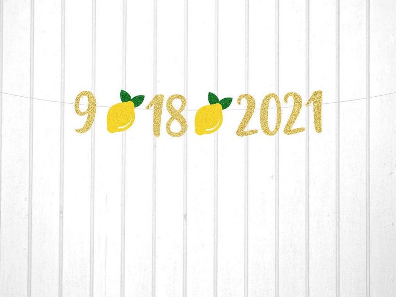 Main Squeeze Lemons Save the Date Banner, Engagement Party, Couples Bridal Shower, Bachelorette Party image 2