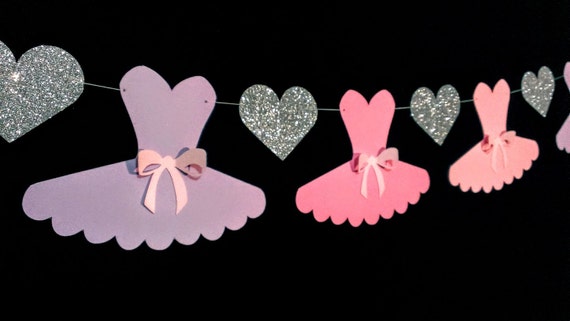 Ballet Birthday, Ballerina Banner, Ballet Garland, Dance Studio, Tutus and Bows Il_570xn
