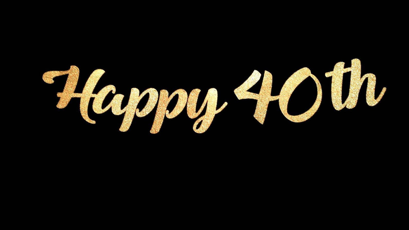 Happy 40th Birthday Banner Custom Birthday or Anniversary image 0.