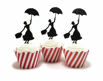 Adornos para cupcakes de la querida niñera Mary