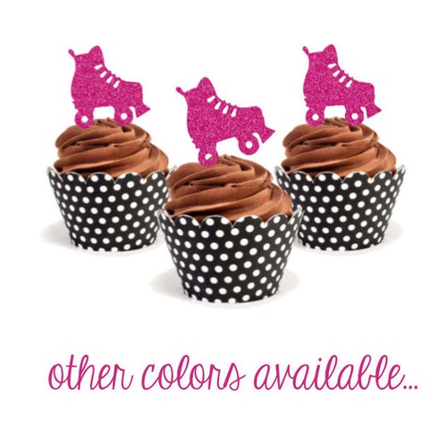 Roller Skate Cupcake Toppers Etsy