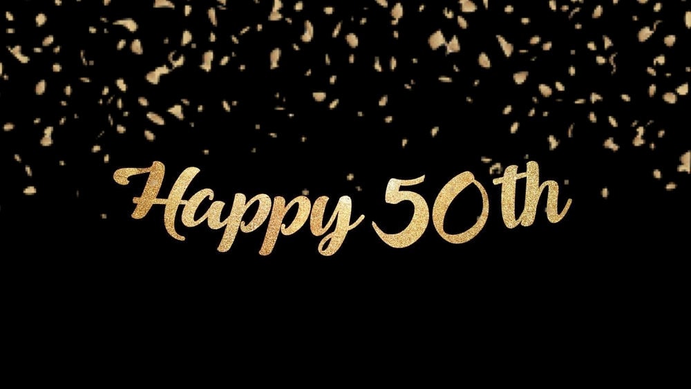 Happy 50th Birthday Banner Template