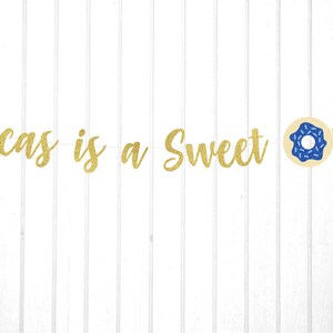 Sweet One Banner, Personalized 1st Birthday Banner, Donut Sprinkles Birthday, Donut Birthday Party image 2