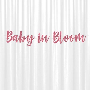 Baby in Bloom Banner, Garden Party Baby Shower, Garden Themed, Baby Sprinkle, Baby Shower Banner, Sprinkled with Love image 2