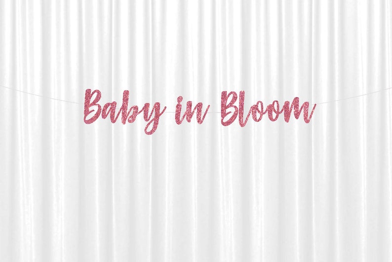 Baby in Bloom Banner, Garden Party Baby Shower, Garden Themed, Baby Sprinkle, Baby Shower Banner, Sprinkled with Love image 2