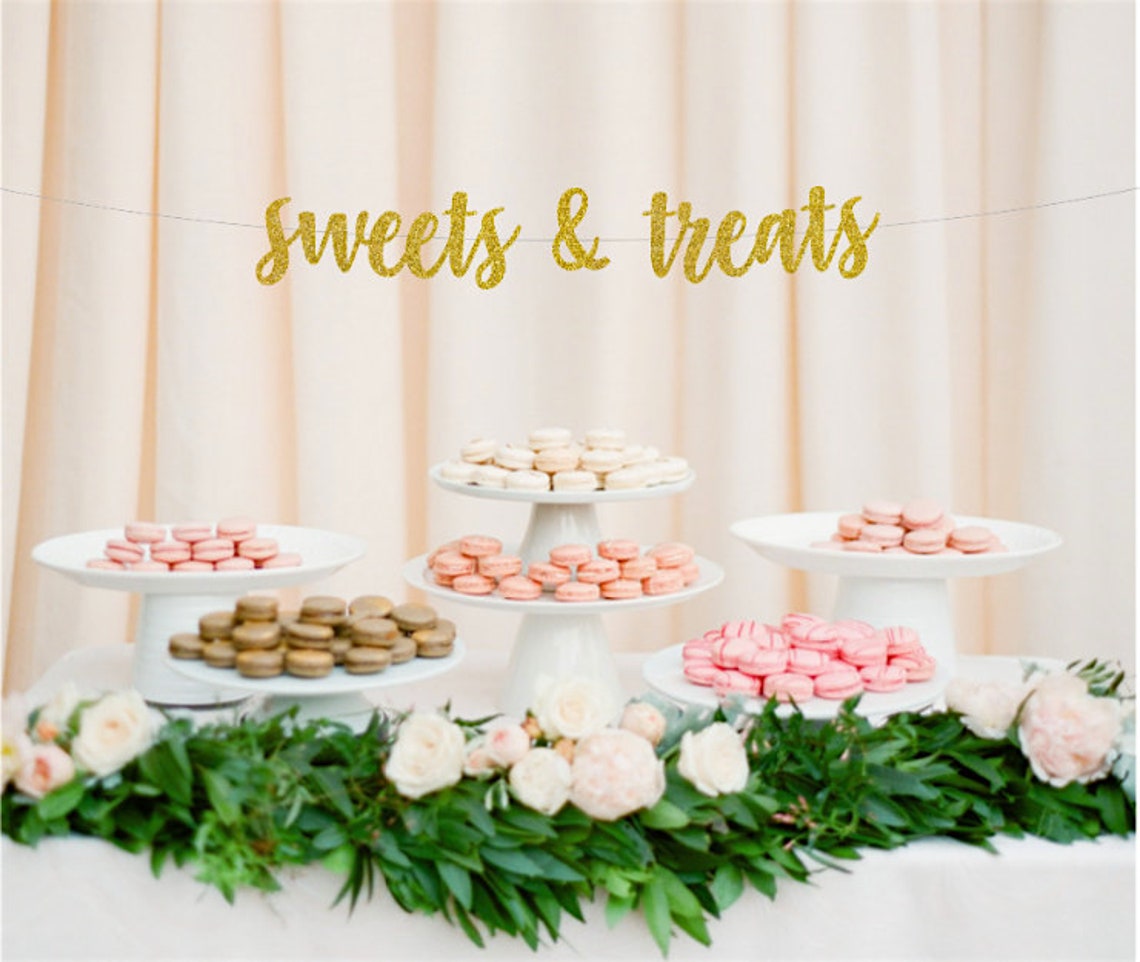 Sweets and Treats Banner Wedding Reception Dessert Table | Etsy