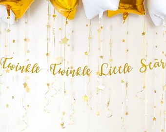 Twinkle Twinkle Little Star Banner, Baby Shower Banner, Baby Sprinkle, Gender Reveal, Twinkle Twinkle Little Star Birthday Theme