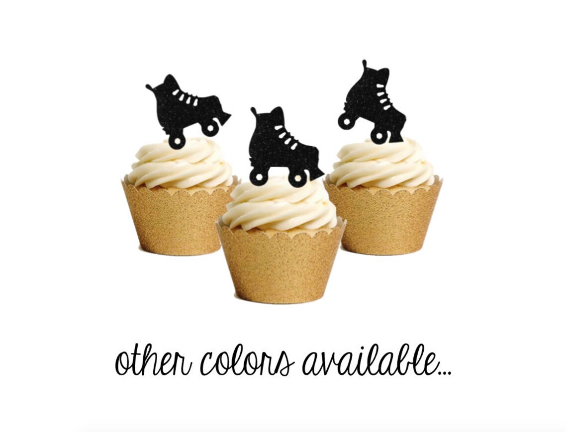 Roller Skate Cupcake Toppers. Roller Skate Party Skating Etsy