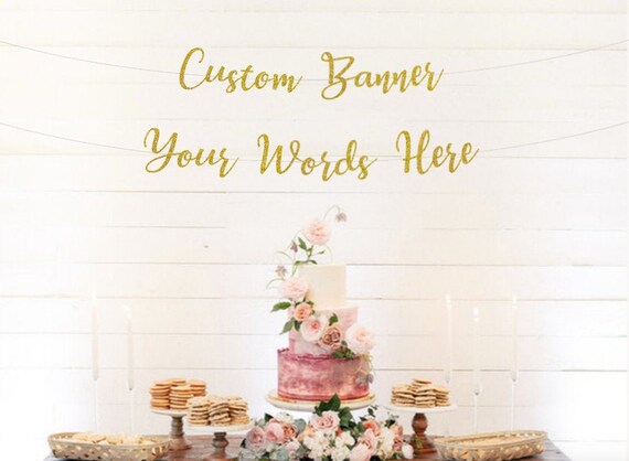 Custom Banner Personalized Banner Wedding Hashtag Hashtag
