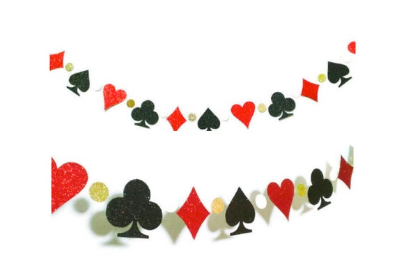 Playing Card Garland, Magic Party, Poker Night, Game Night, Casino Party, Alice in Wonderland Il_570xn