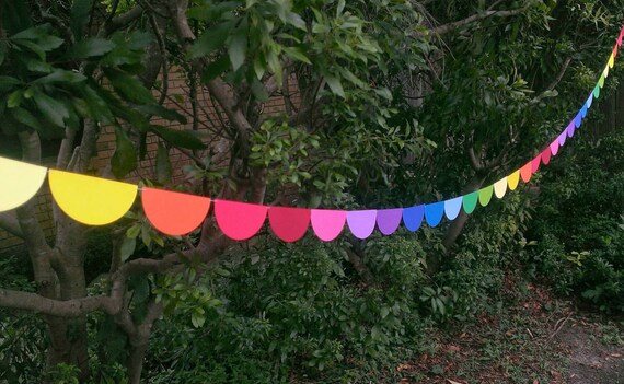 Rainbow Garland, Rainbow Birthday Party, Over the Rainbow, Pride, Table Banner Il_570xn