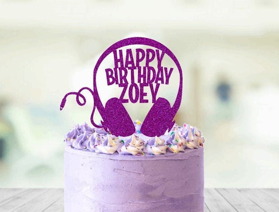 DJ Headphones Custom Namer Cake Topper, TikTok Birthday, Headphones Cake Topper Il_570xn