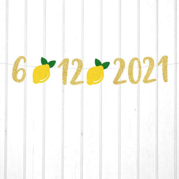 Main Squeeze Lemons Save the Date Banner, Engagement Party, Couples Bridal Shower, Bachelorette Party